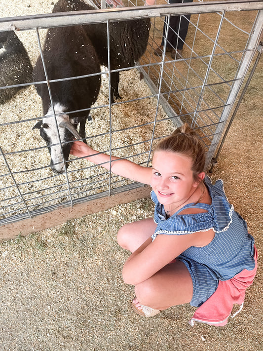 Girl with goat