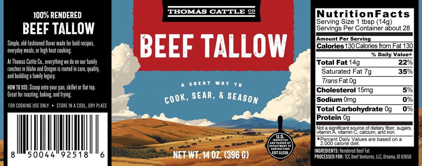 Beef Cooking Tallow - 14 oz Jar