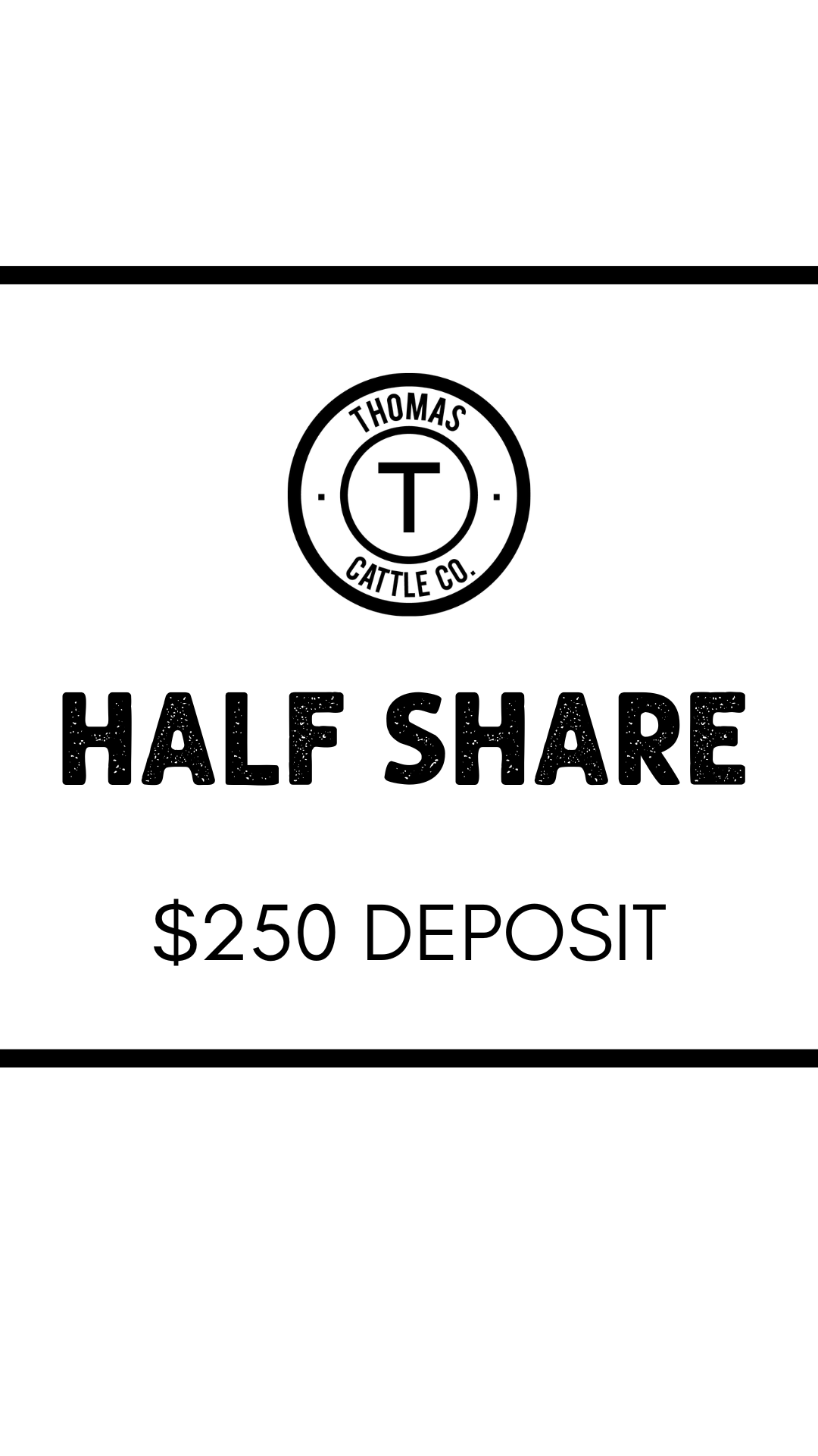 Half Beef Share Deposit