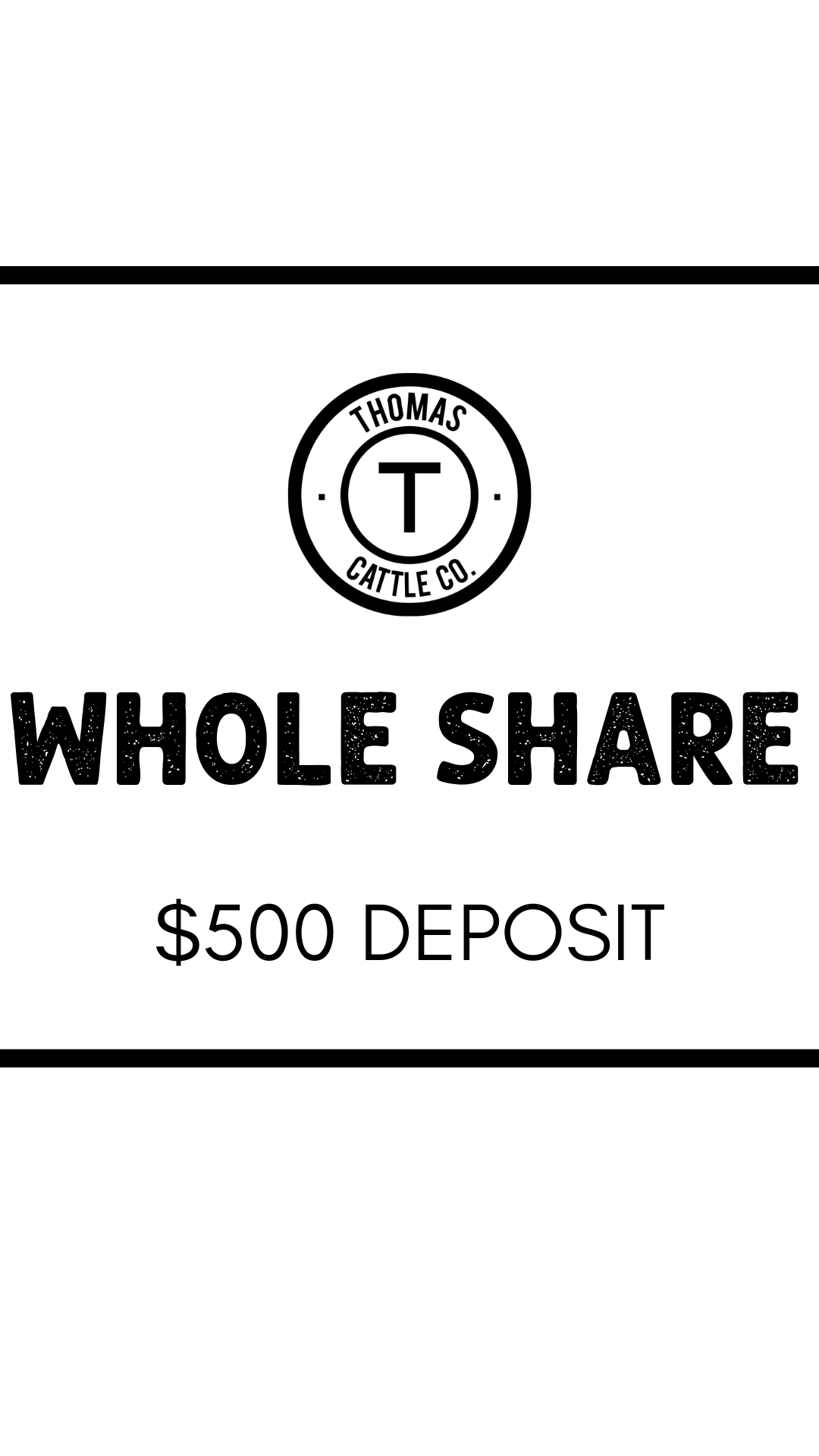 Whole Beef Share Deposit