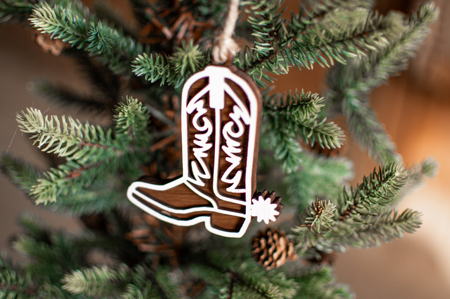 Holiday Western Wood Ornaments