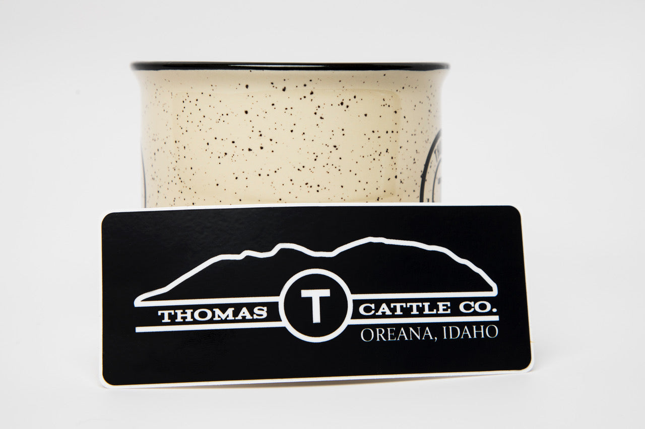 4" Black Rectangle Sticker