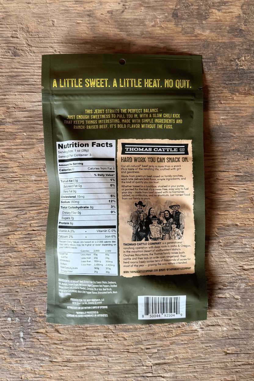 TCC Sweet Chili Beef Jerky