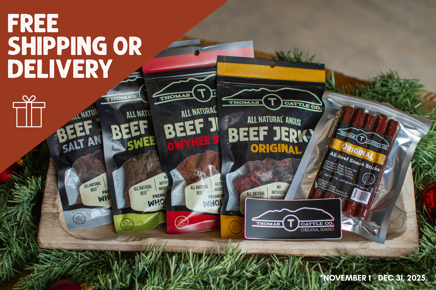 Holiday Beef Snack Bundle w/ FREE Shipping - Small or Large