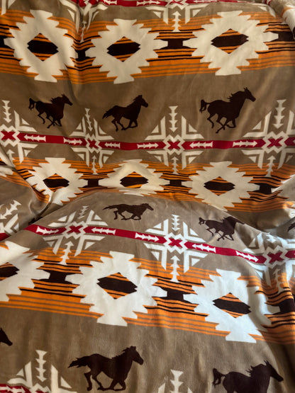 Western Fleece Throw Blanket