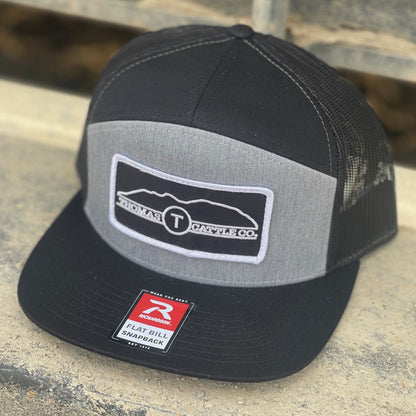 Grey and black stitched TCC patch hat
