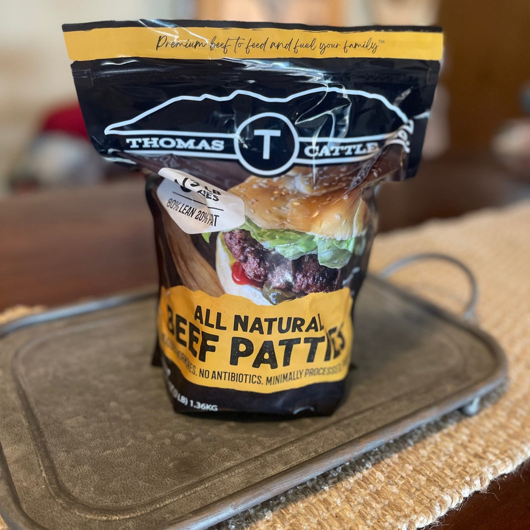 Ground Beef Patties Resealable Bag 3:1 (9 pack)