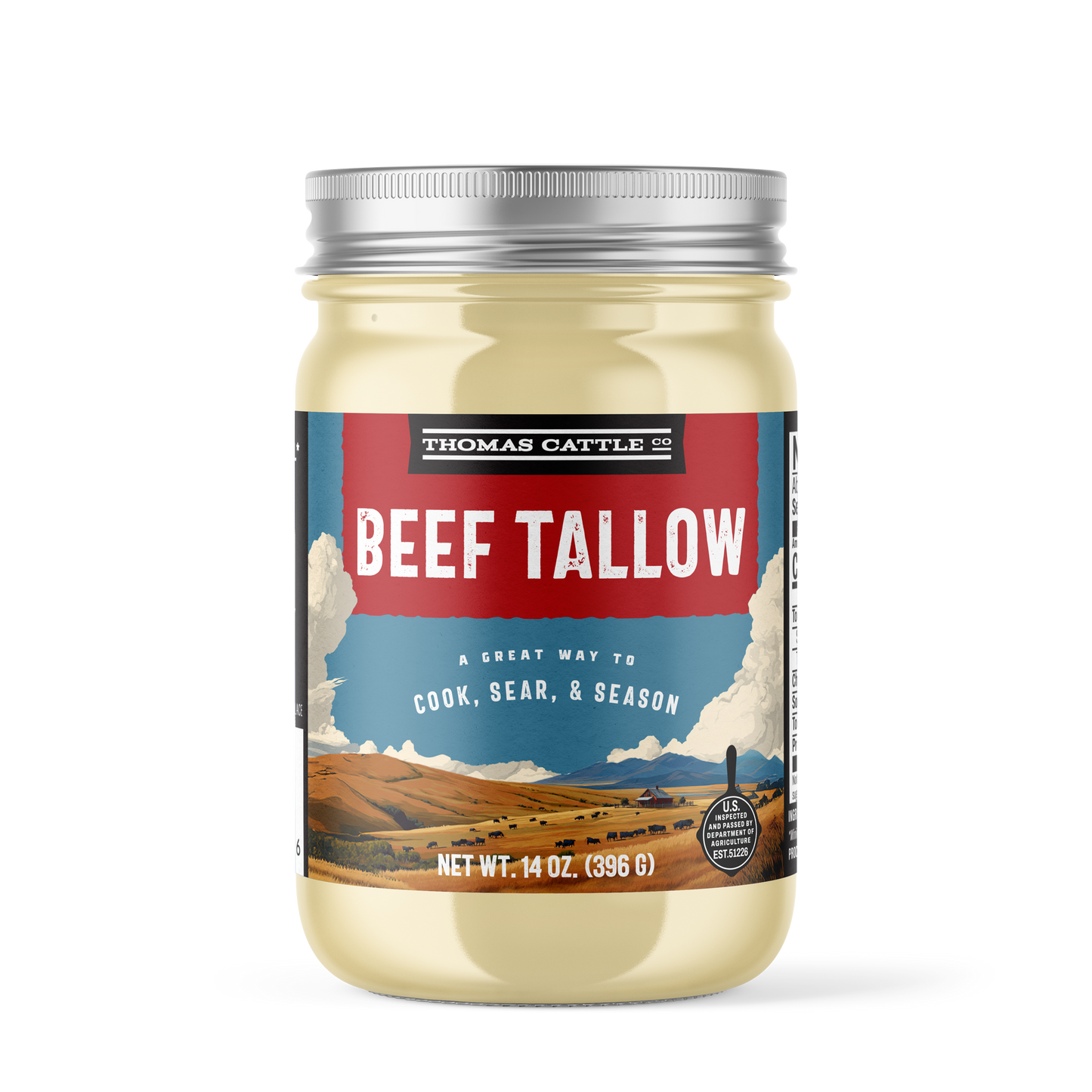 New! Cooking Tallow - 14 oz Jar