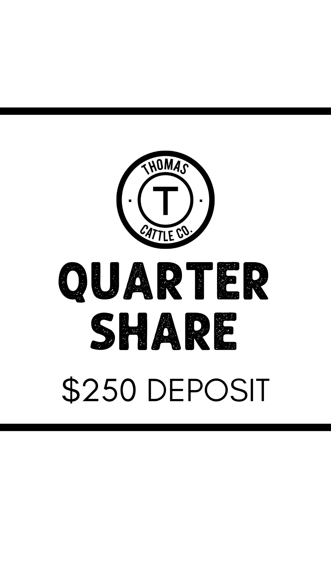 Quarter Beef Share Deposit